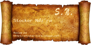 Stocker Nóra névjegykártya