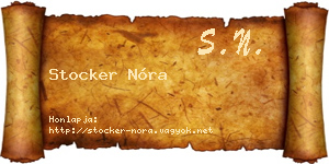 Stocker Nóra névjegykártya